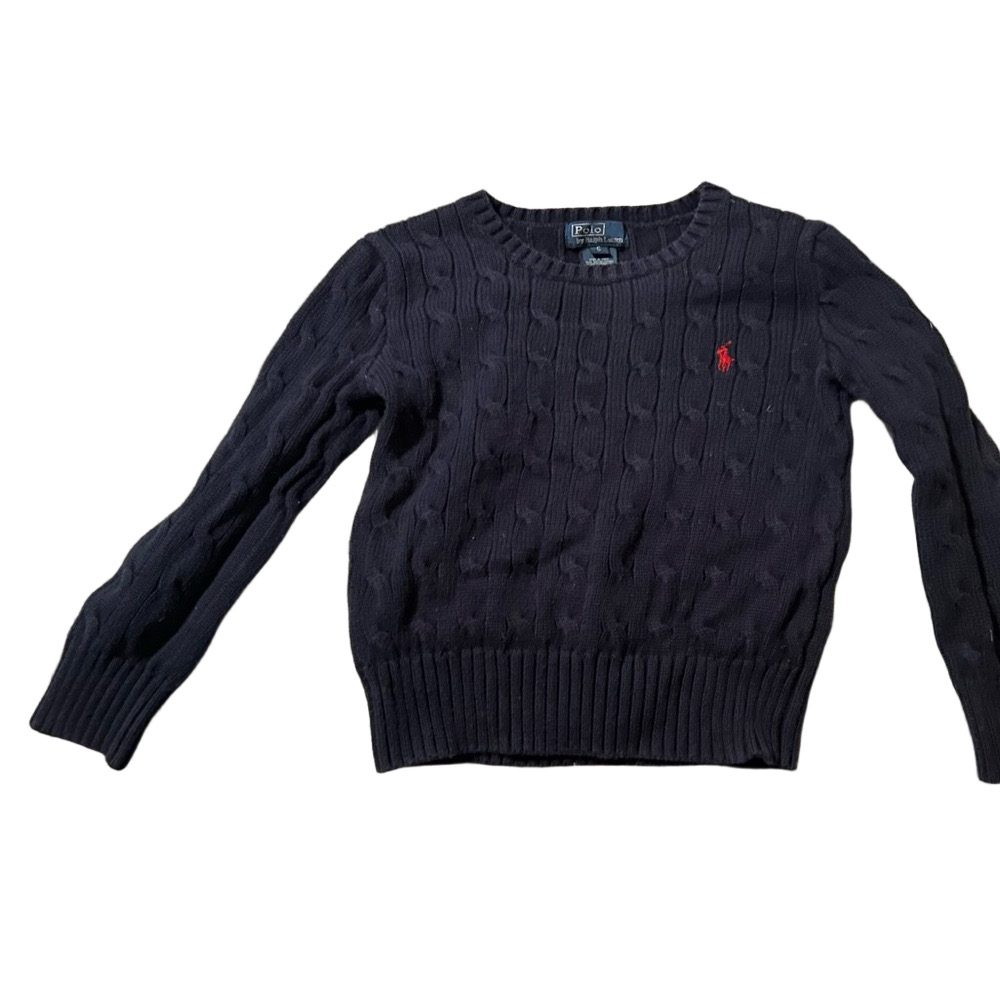Ralph Lauren Navy Sweater with Logo